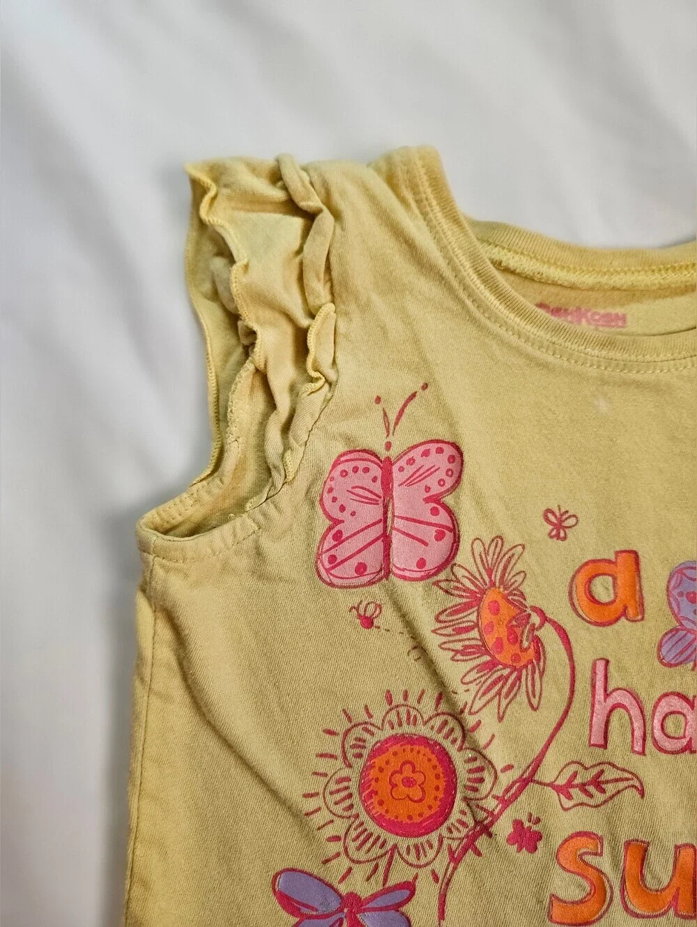Osh Kosh B'Gosh Girls Yellow Cap Sleeve  